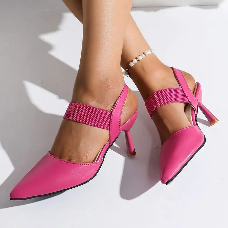 Image of Cindy | Women's Pointed Toe Slingback Heels