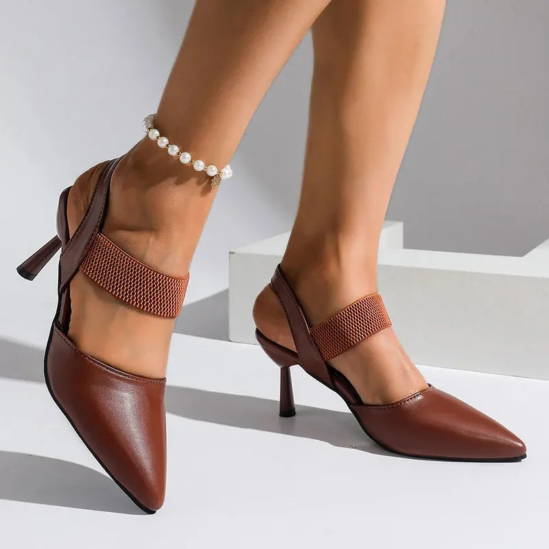 Image of Cindy | Women's Pointed Toe Slingback Heels