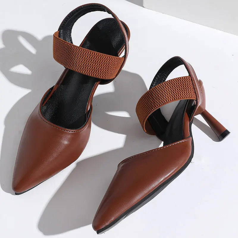 Image of Cindy | Women's Pointed Toe Slingback Heels