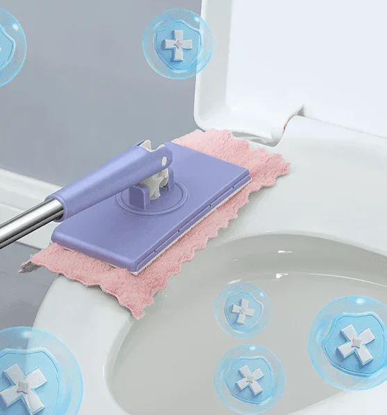 Clamping Mop with Automatic Fast-Drying for Wet and Dry Cleaning
