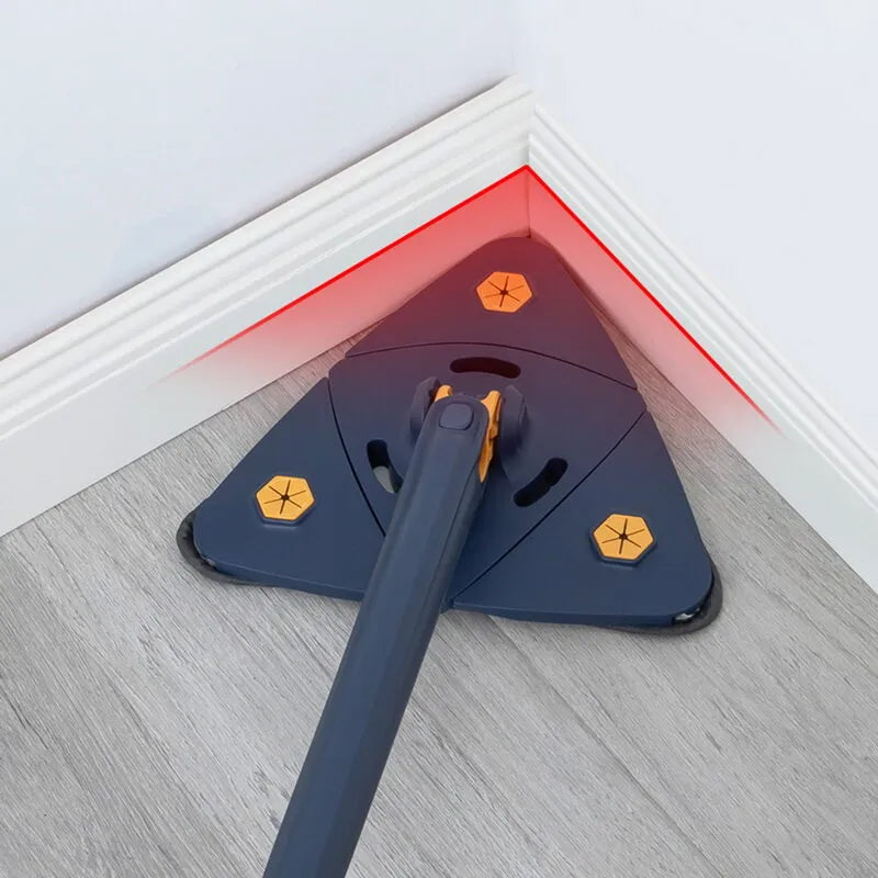 Cleaner Pro° Triangle Mop: Long Handle Adjustable Triangle 360 Cleaning Mop