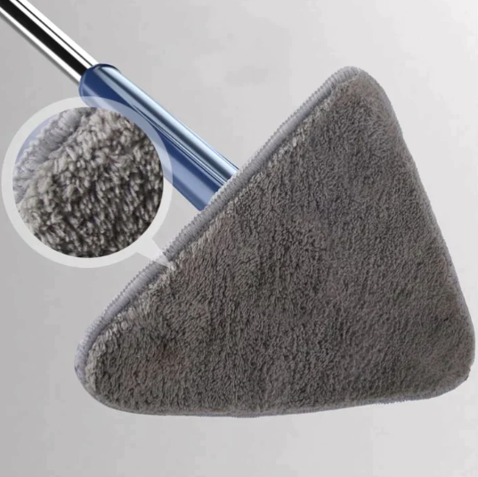 Cleaner Pro° Triangle Mop: Long Handle Adjustable Triangle 360 Cleaning Mop