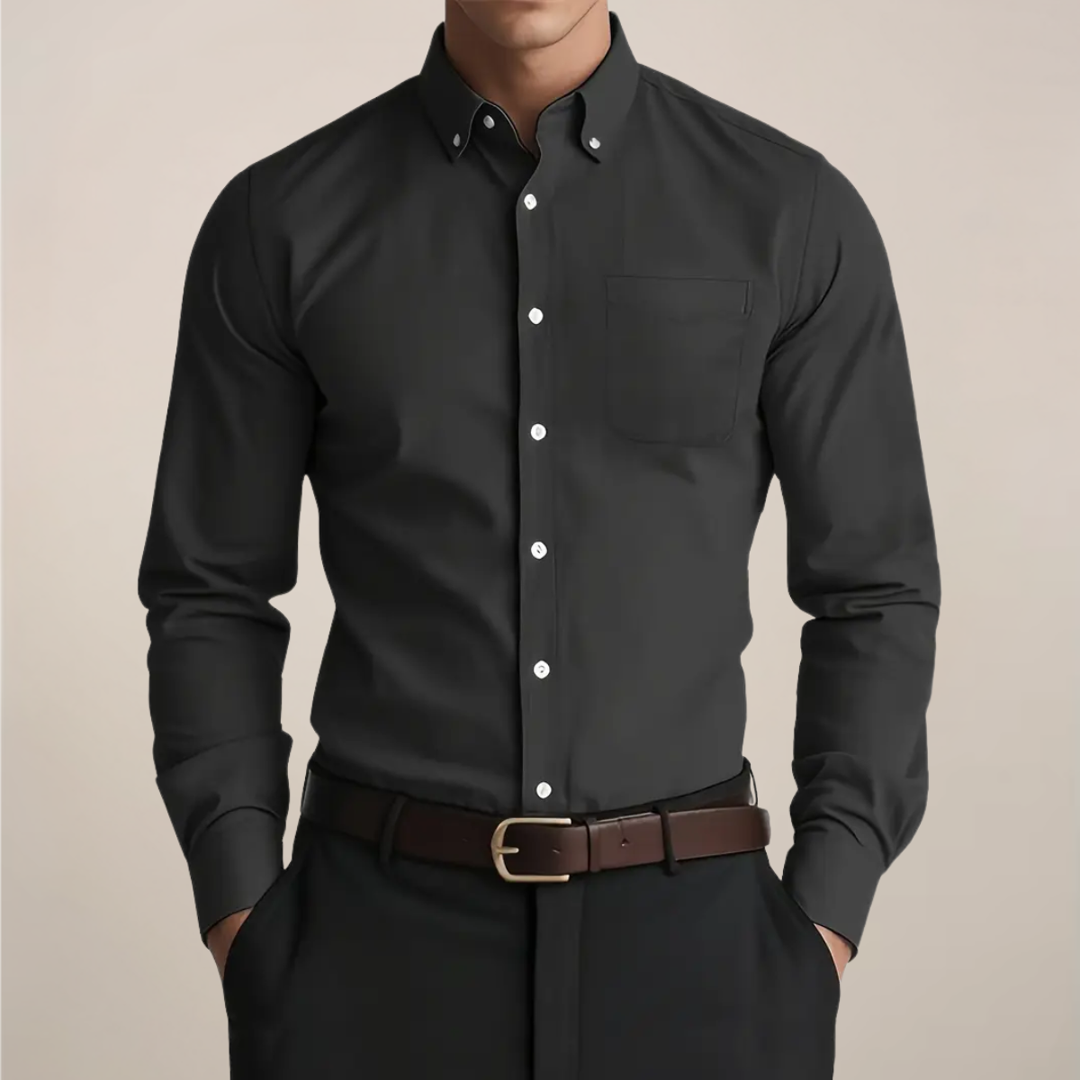 Image of Cliff | Men's Long Sleeve Button-Down Shirt