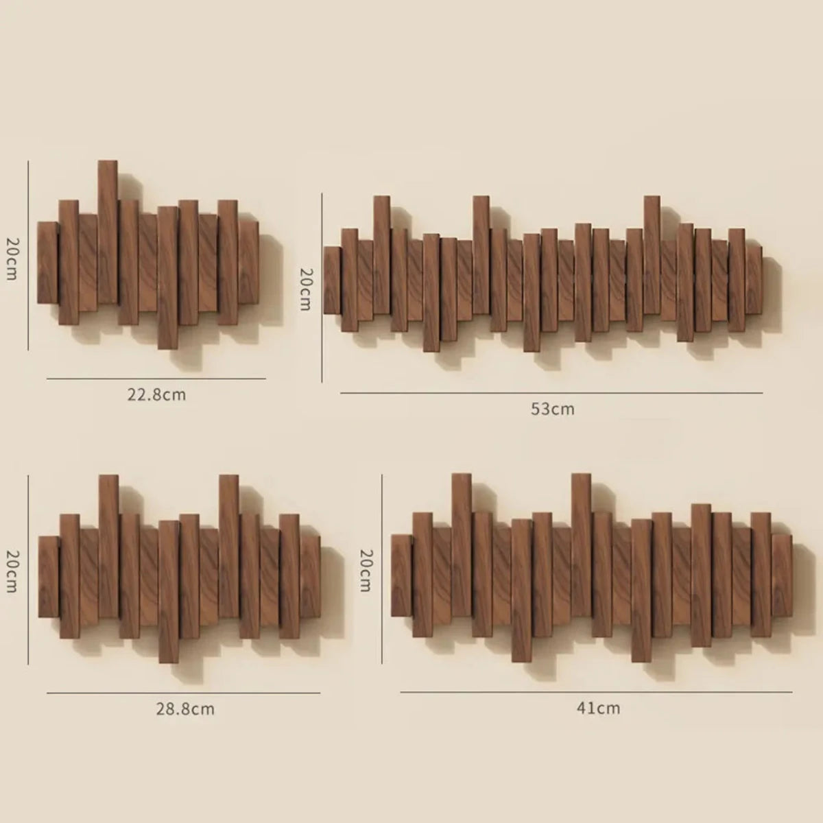 Coat Rack in Piano Style - Walnut/Beech Wood - Elegant Design
