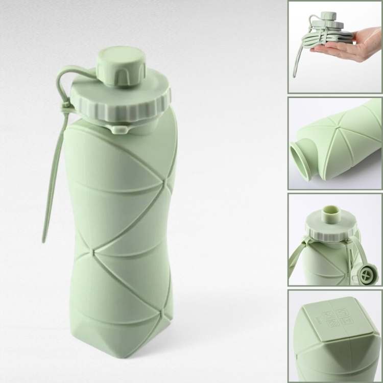 Collapsible Silicone Sports Water Bottle Eco-Friendly Leak-Proof Portable
