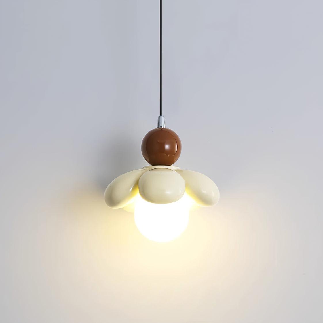 Colorful Flower-Shaped Pendant Lamp – Stylish Lighting for Living Room and Bedroom Made of Resin, Color Options