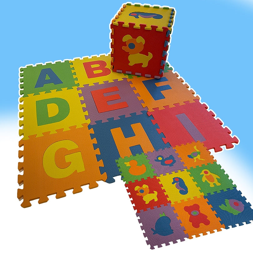 Colorful Soft Play Mat / Activity Mat - choose between animal motifs or letters