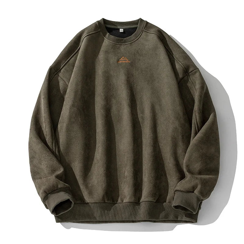 Image of Conrad | Unisex Oversized Suede Pullover