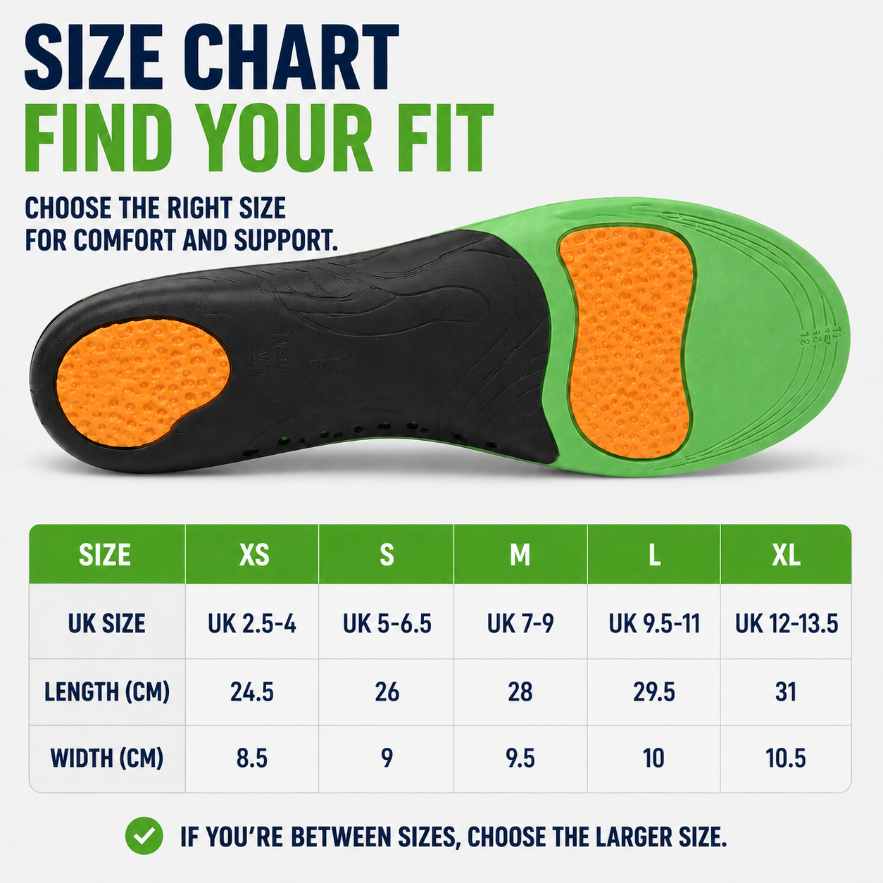 Contoured Arch Support Insole