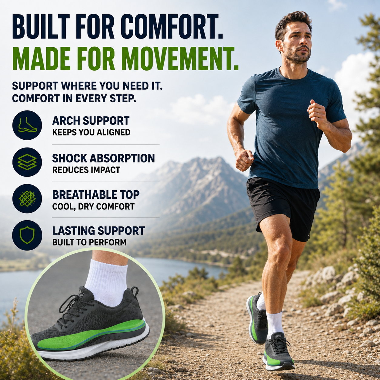 Contoured Arch Support Insole