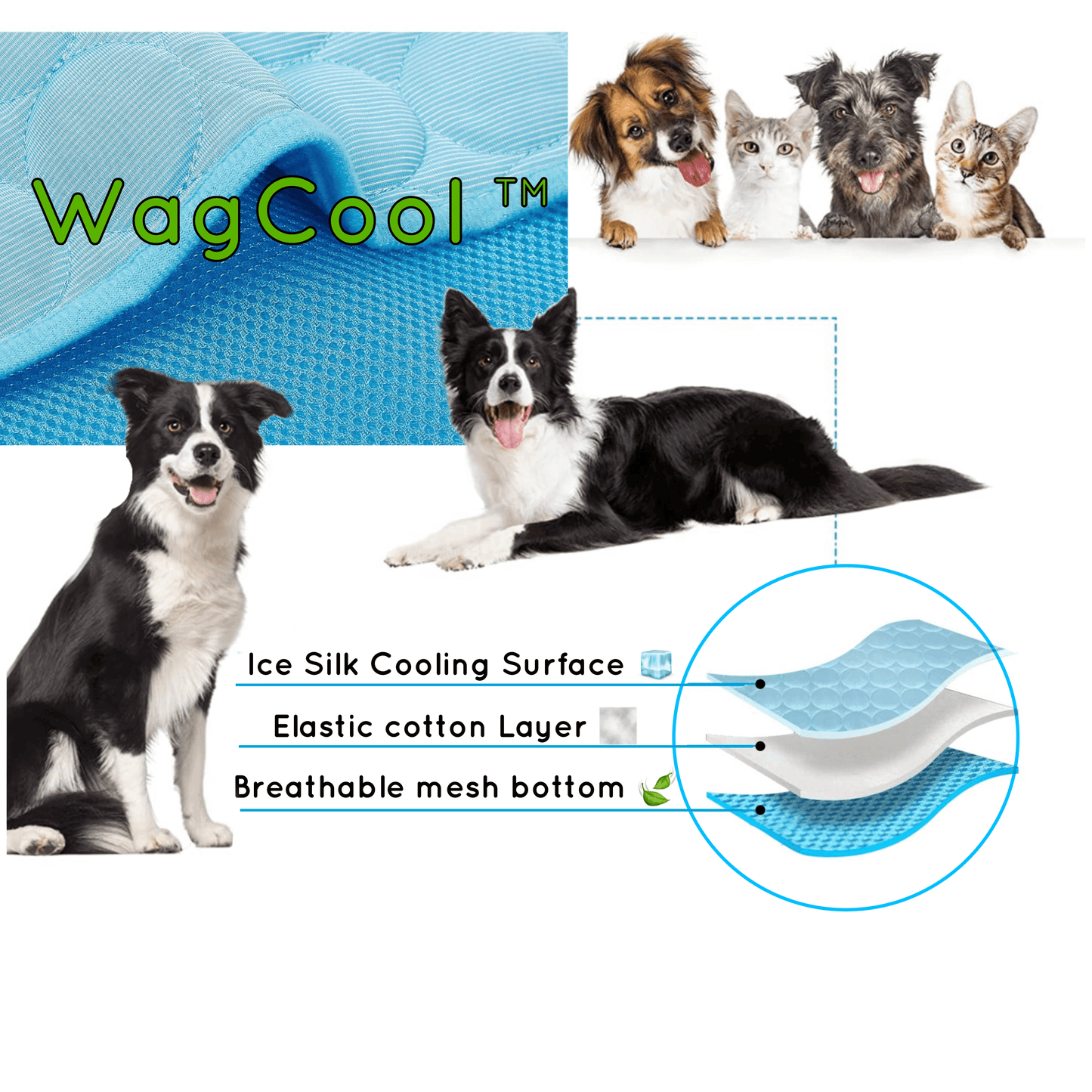 Cooling Mat for Dogs and Cats - Self-Cooling
