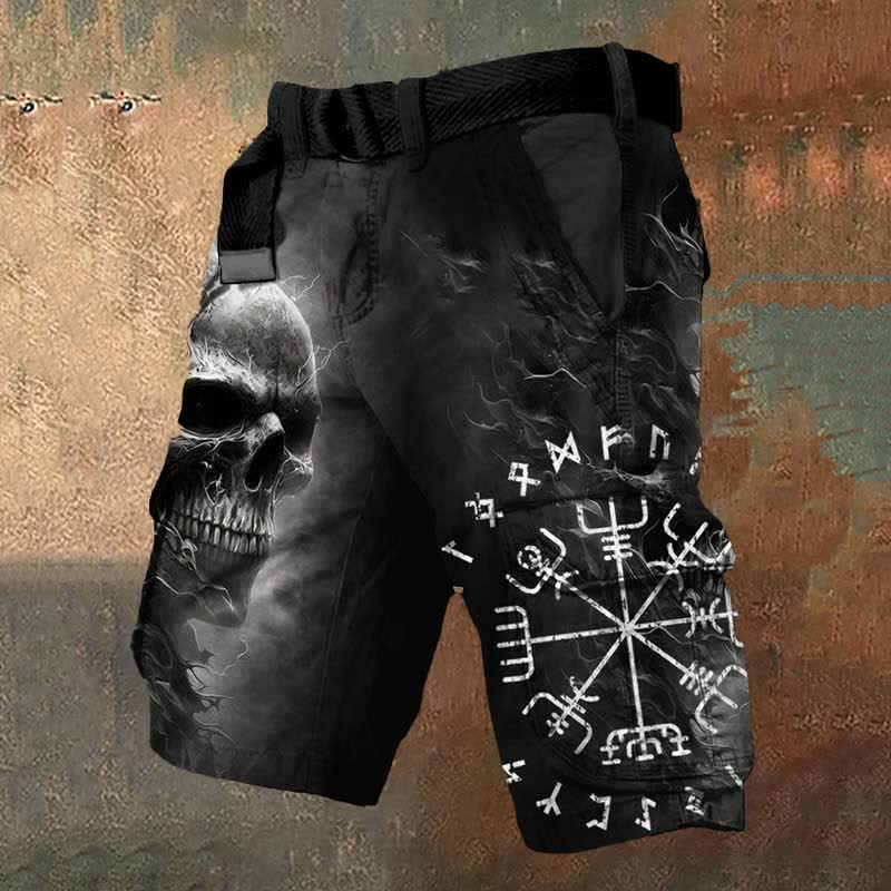 Image of Corey | Men's Skull Print Cargo Shorts