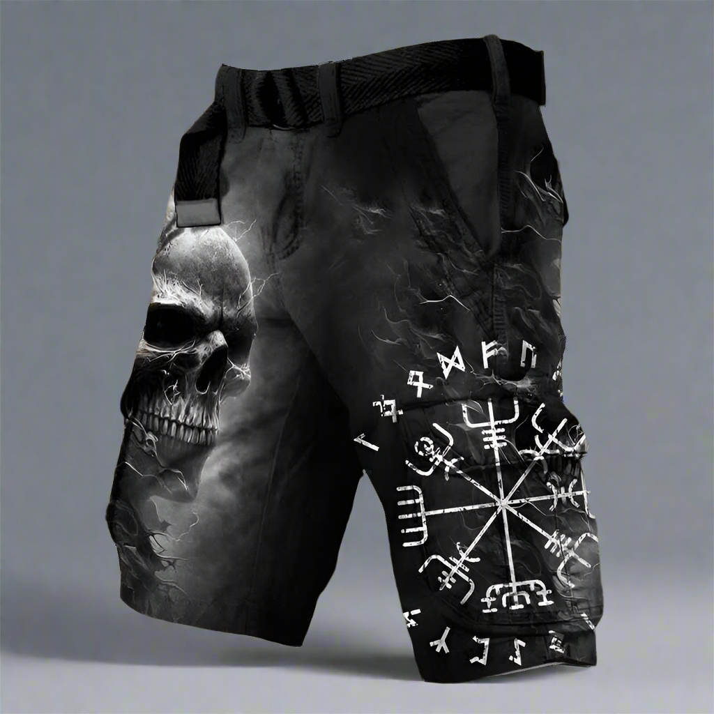 Image of Corey | Men's Skull Print Cargo Shorts
