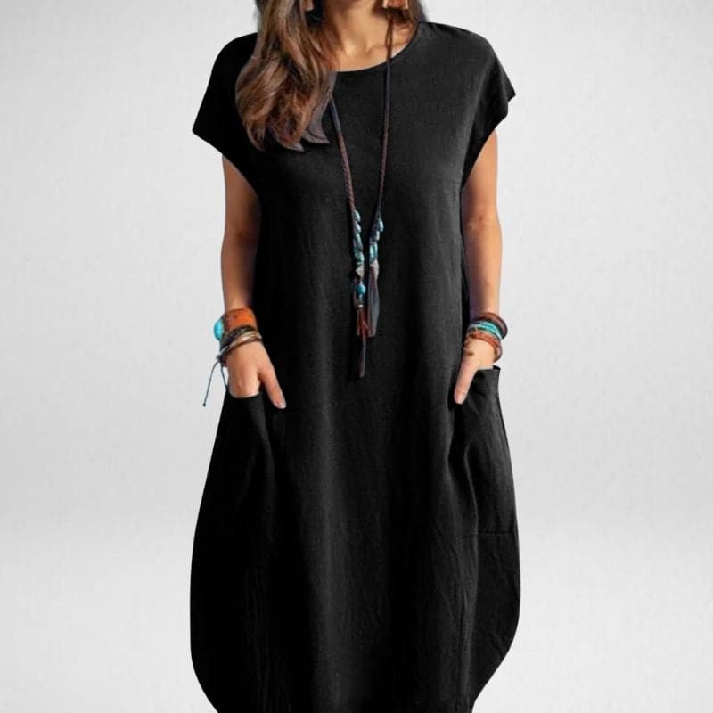 Image of Courtney | Women's Relaxed Fit Midi T-Shirt Dress
