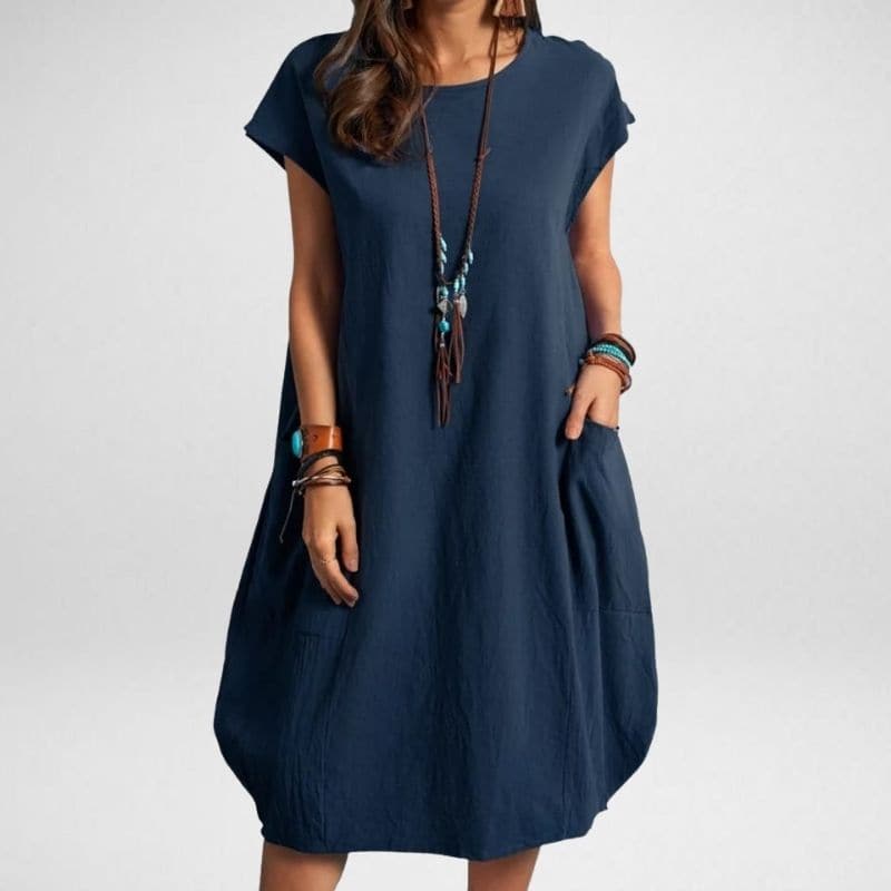 Image of Courtney | Women's Relaxed Fit Midi T-Shirt Dress