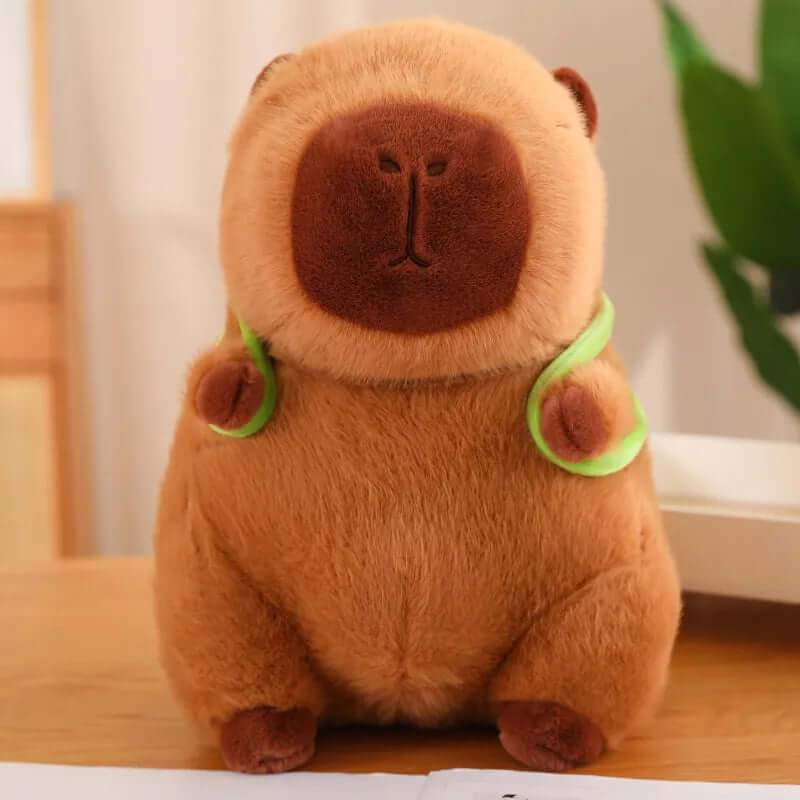 Cozy Capybara Plush Toy with Backpack