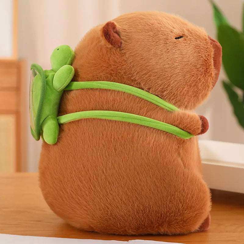 Cozy Capybara Plush Toy with Backpack