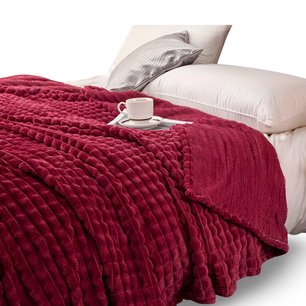 Cozy & Fluffy Coral Fleece Throw Blanket