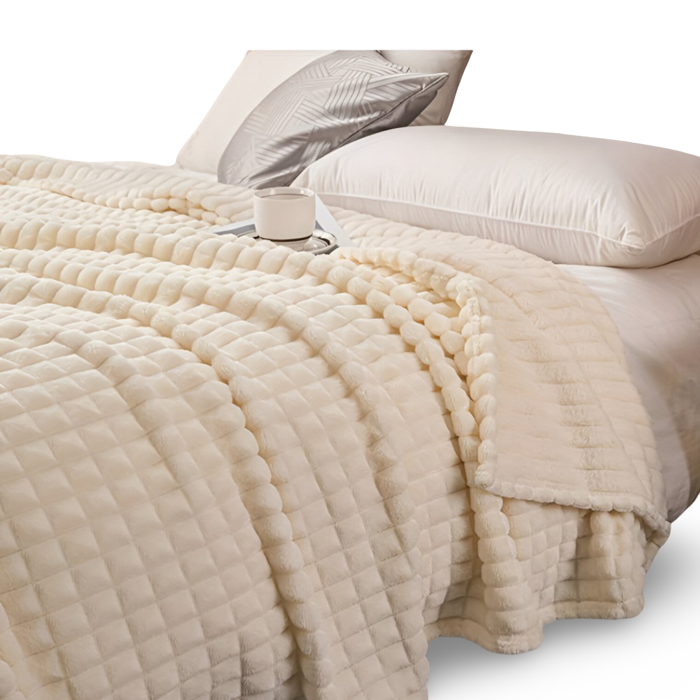 Cozy & Fluffy Coral Fleece Throw Blanket