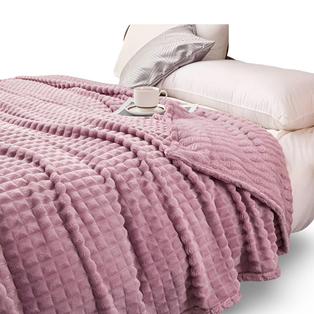 Cozy & Fluffy Coral Fleece Throw Blanket
