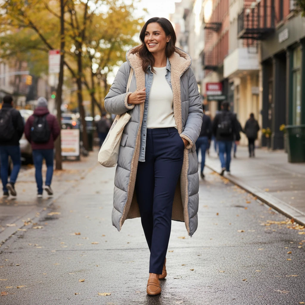 Hooded Puffer Jacket for Women