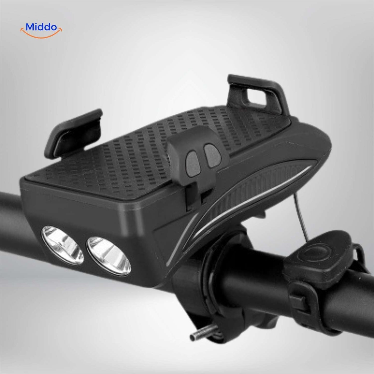 CycloMax™ Bike Gadget | Phone Holder, Power Bank, Light & Horn