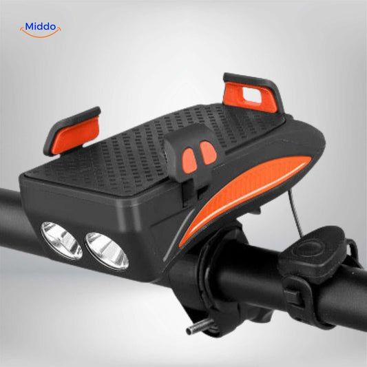 CycloMax™ Bike Gadget | Phone Holder, Power Bank, Light & Horn