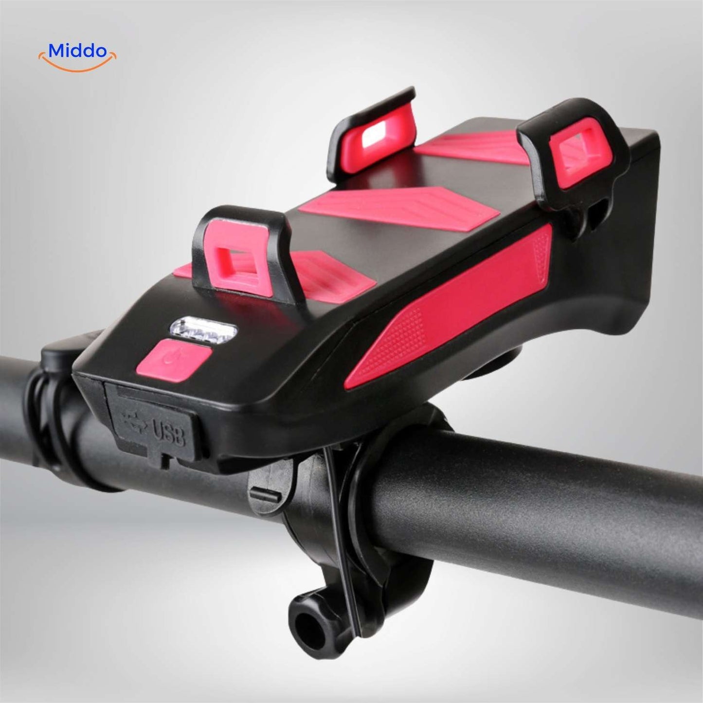 CycloMax™ Bike Gadget | Phone Holder, Power Bank, Light & Horn