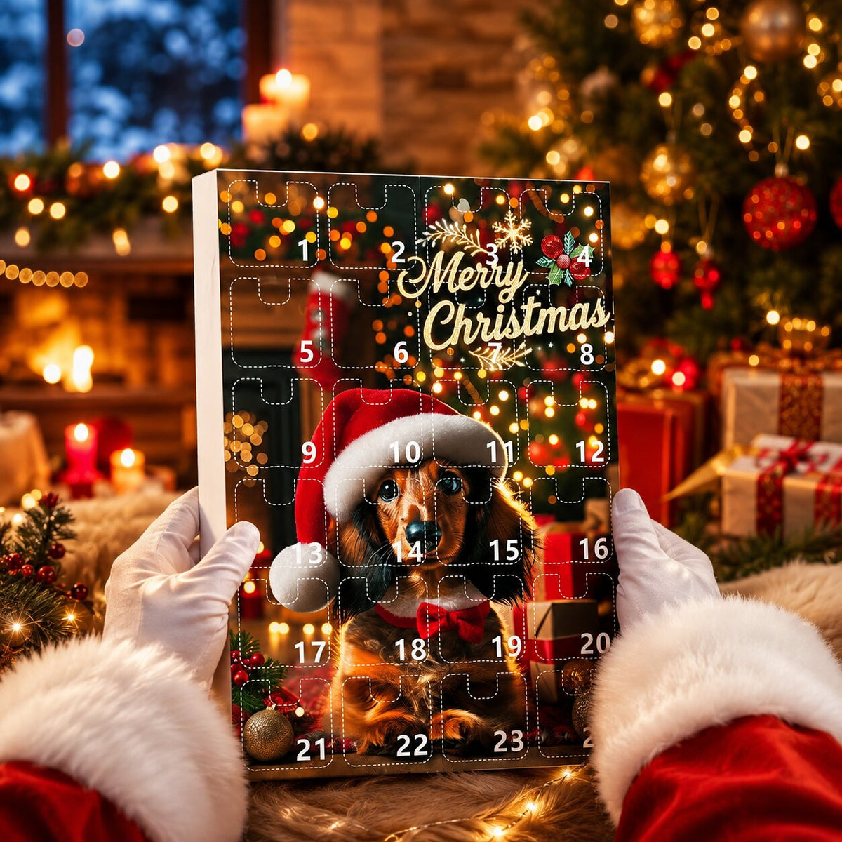 Dachshund Advent Calendar with 24 Dog-Themed Surprises
