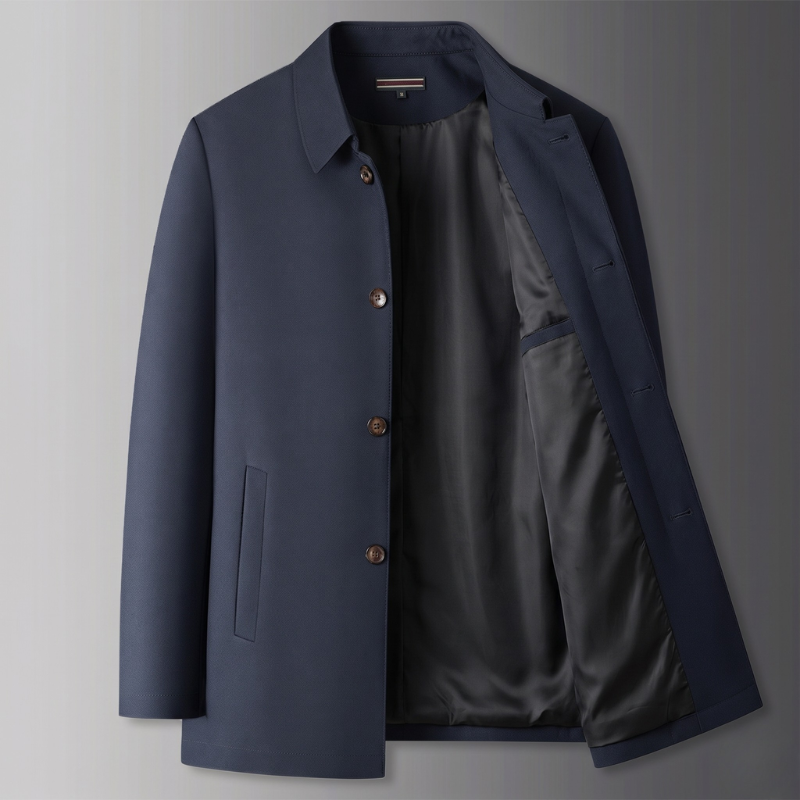 Damian | Men's Notched Lapel Dress Coat - Image 1