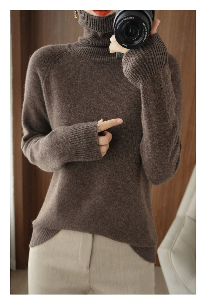 Image of Daniela | Women's Fitted Turtleneck Sweater