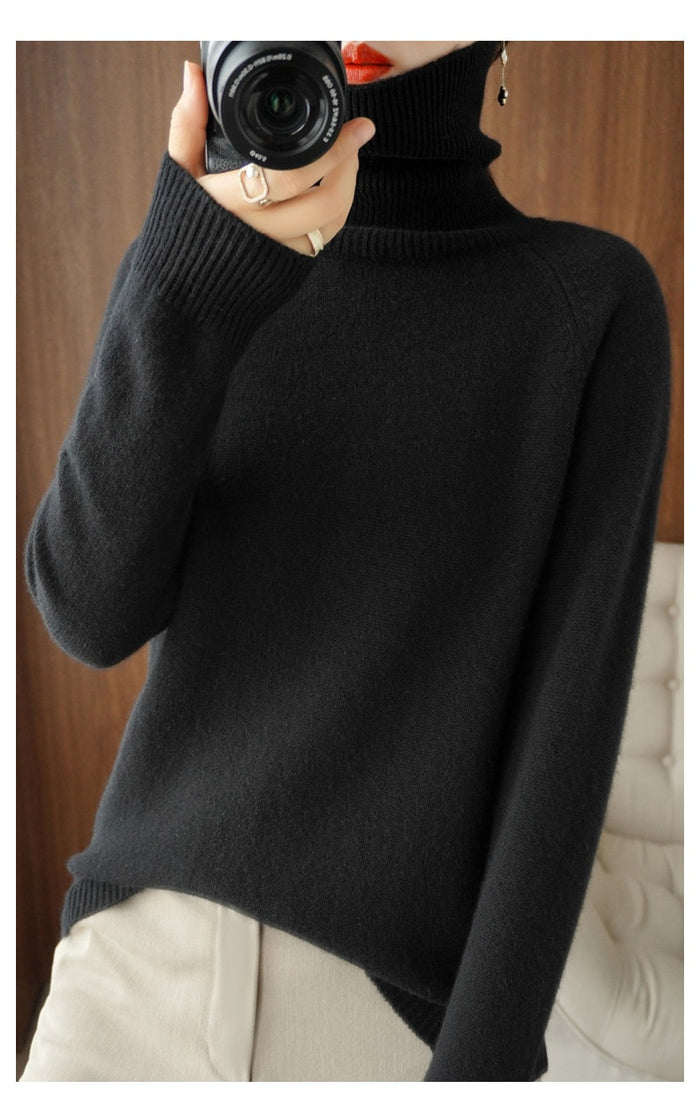 Image of Daniela | Women's Fitted Turtleneck Sweater