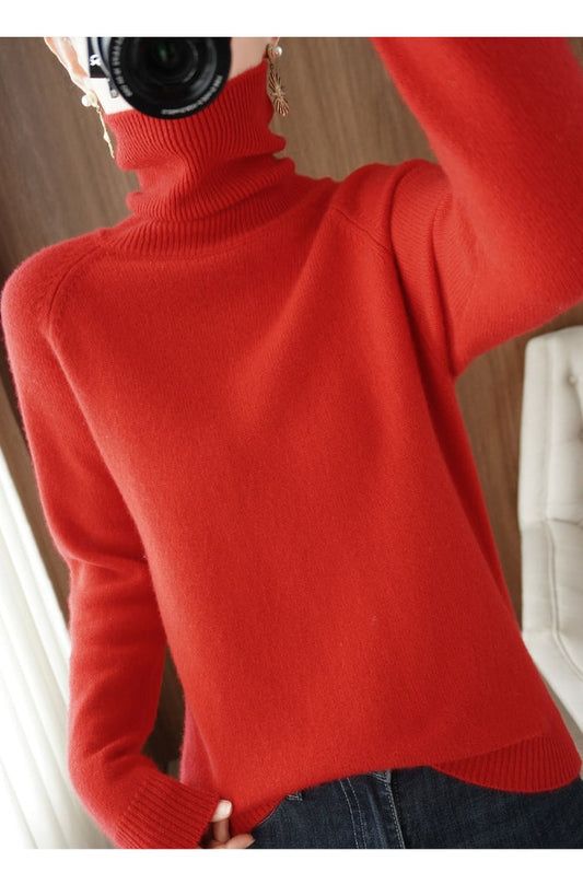 Image of Daniela | Women's Fitted Turtleneck Sweater