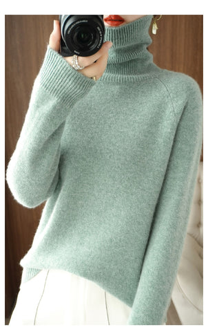 Image of Daniela | Women's Fitted Turtleneck Sweater