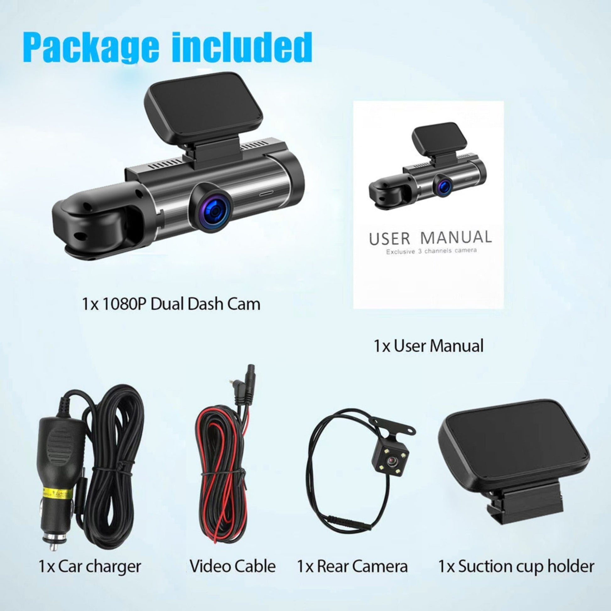 Dashcam Pro™ Full HD 1080P | Dual Lens, Safety and Crystal Clear Images