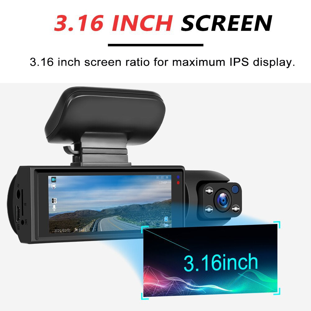 Dashcam Pro™ Full HD 1080P | Dual Lens, Safety and Crystal Clear Images