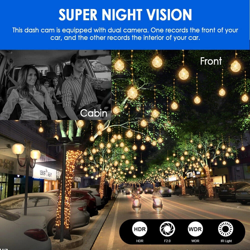Dashcam Pro™ Full HD 1080P | Dual Lens, Safety and Crystal Clear Images