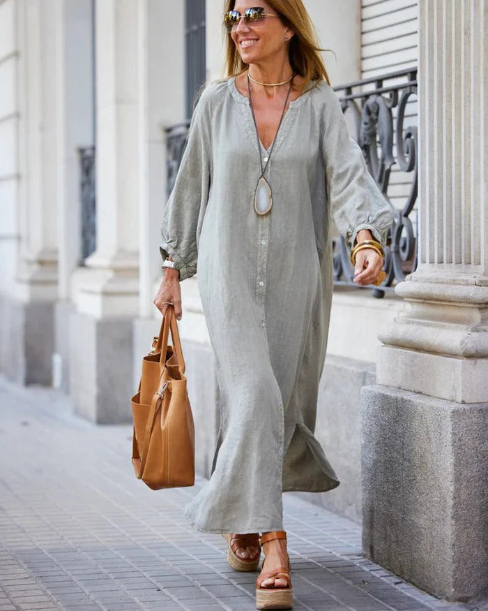Image of Dawn | Women's Button-Down Maxi Dress