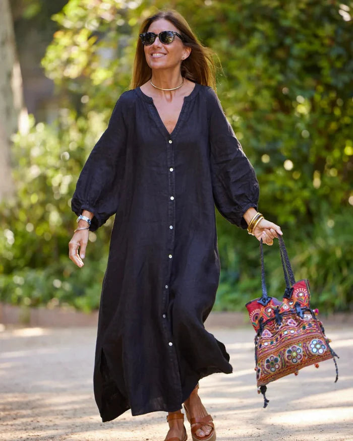 Image of Dawn | Women's Button-Down Maxi Dress