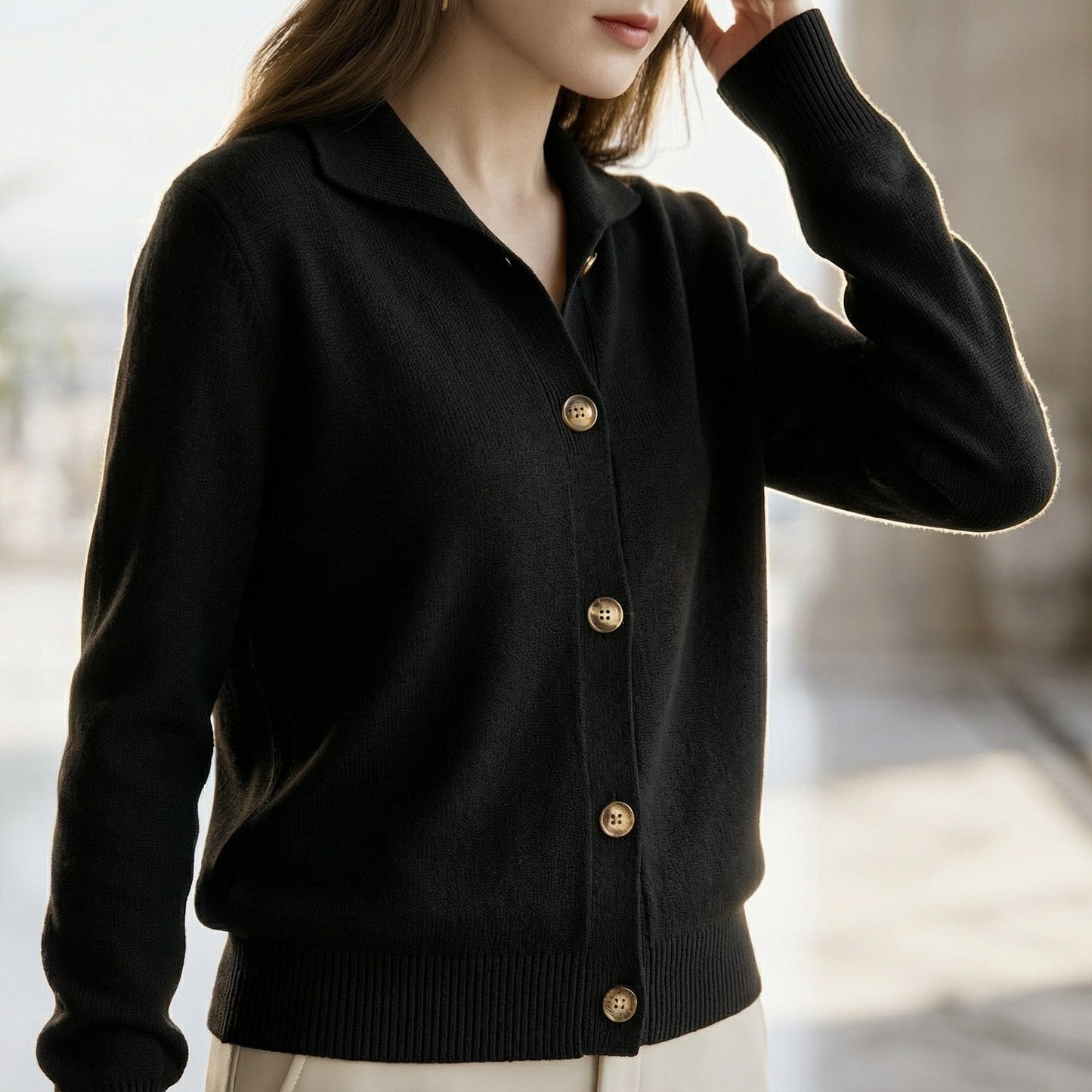 Image of Dawn | Women's Button-Front Collared Cardigan