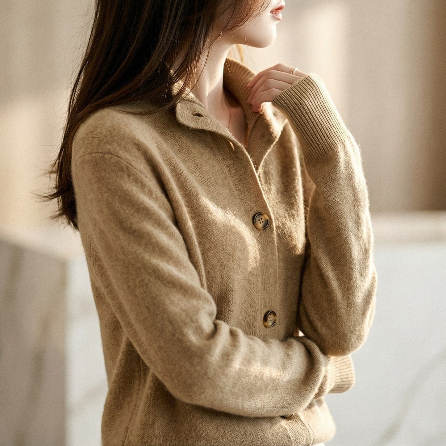 Image of Dawn | Women's Button-Front Collared Cardigan