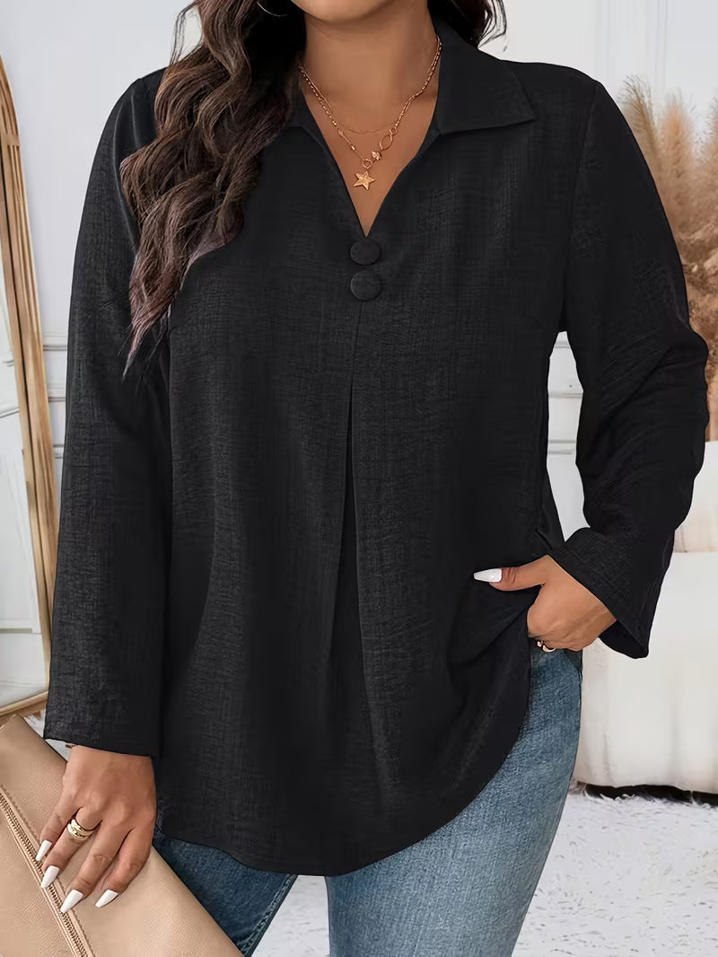 Image of Deborah | Women's Long Sleeve Button Front Blouse