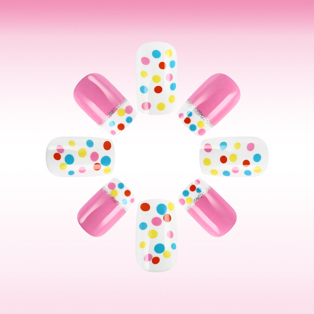 Decorative Dot Pattern Press-On Nails