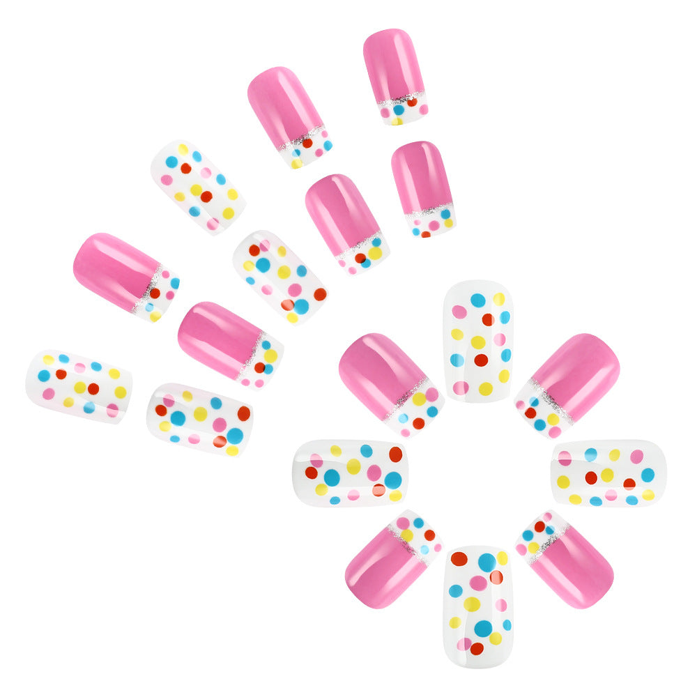 Decorative Dot Pattern Press-On Nails