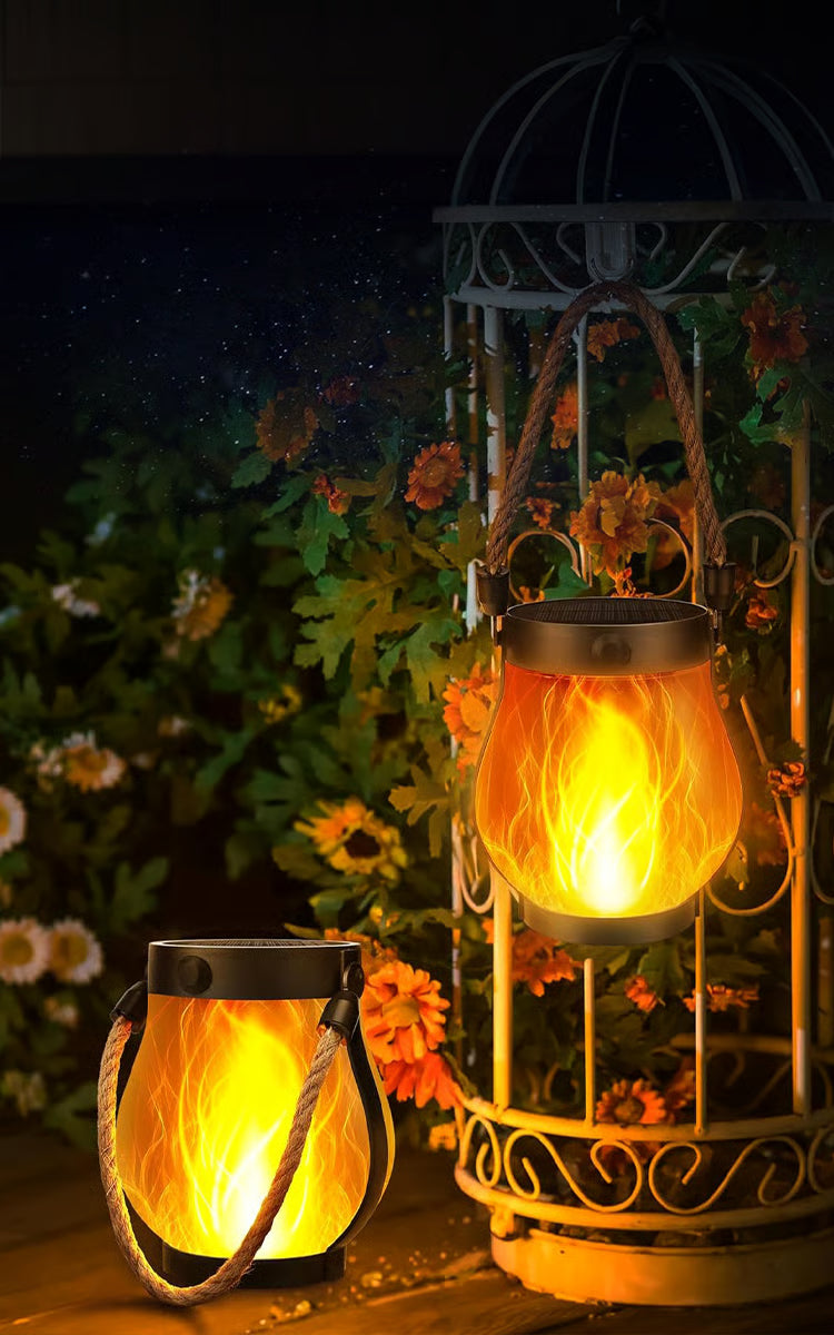 Decorative Solar Flame Lamp for Cozy Outdoor Lighting