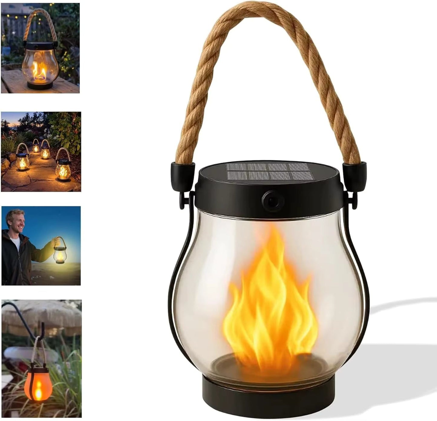 Decorative Solar Flame Lamp for Cozy Outdoor Lighting