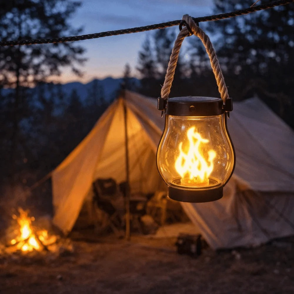 Decorative Solar Flame Lamp for Cozy Outdoor Lighting