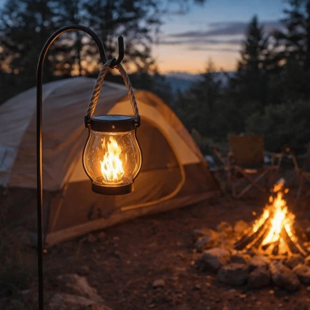Decorative Solar Flame Lamp for Cozy Outdoor Lighting