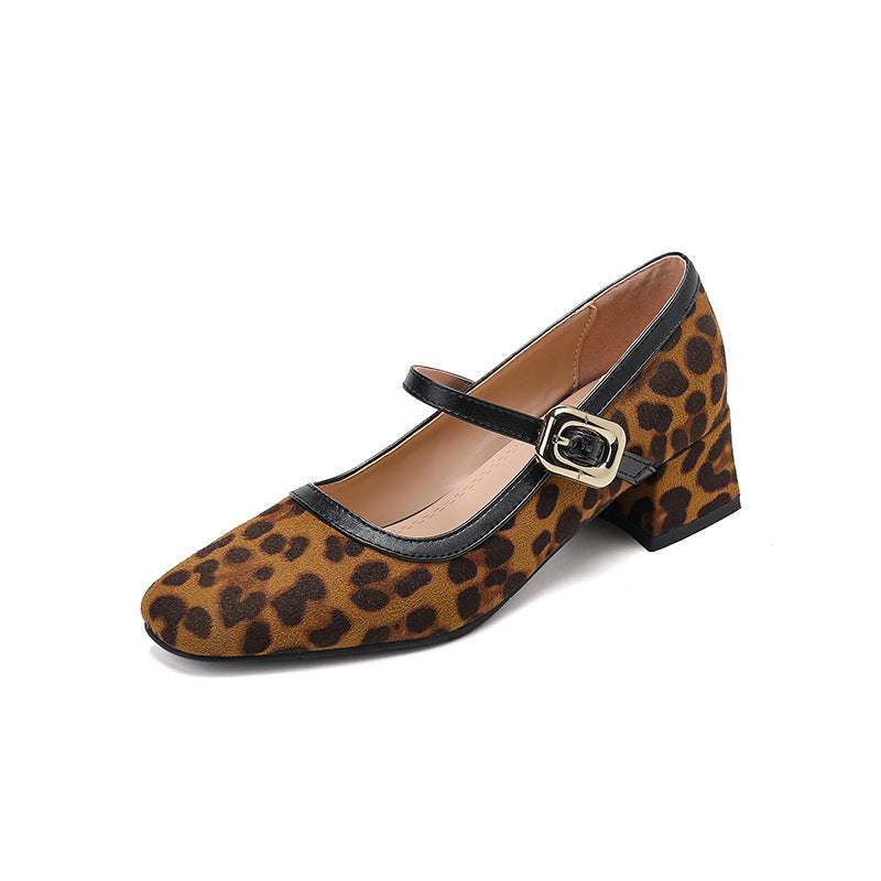 Image of Dianna | Women's Square Toe Block Heel Mary Jane Shoes