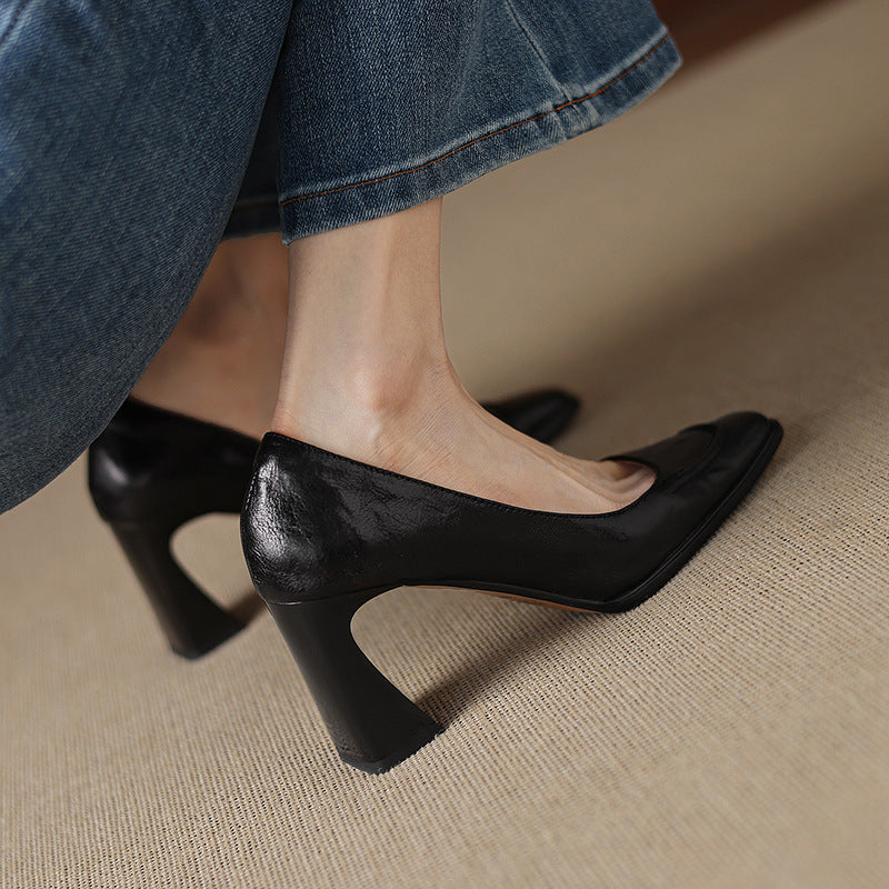 Image of Doris | Women's Block Heels Slip On Shoes